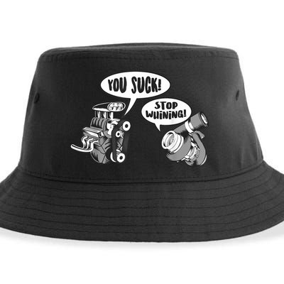Funny Stop Whining Car Mechanic Precision Turbo For Men Sustainable Bucket Hat
