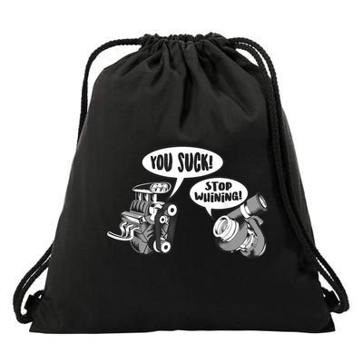 Funny Stop Whining Car Mechanic Precision Turbo For Men Drawstring Bag