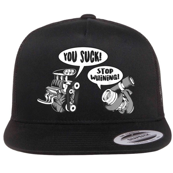 Funny Stop Whining Car Mechanic Precision Turbo For Men Flatbill Hat