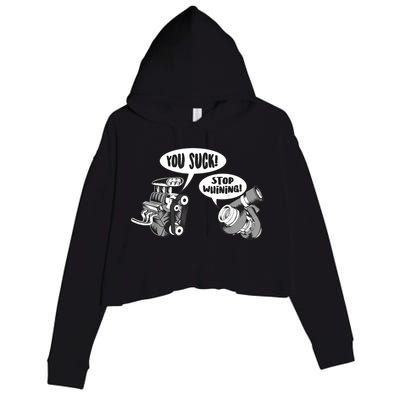 Funny Stop Whining Car Mechanic Precision Turbo For Men Crop Fleece Hoodie