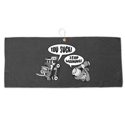 Funny Stop Whining Car Mechanic Precision Turbo For Men Large Microfiber Waffle Golf Towel