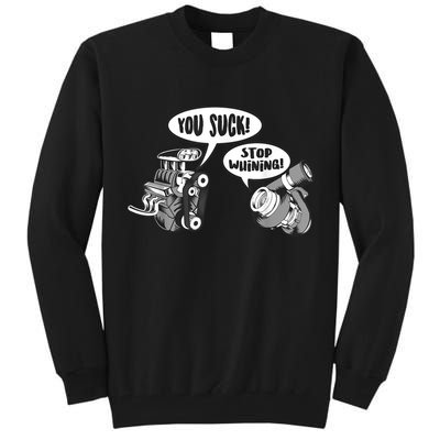 Funny Stop Whining Car Mechanic Precision Turbo For Men Tall Sweatshirt