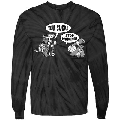 Funny Stop Whining Car Mechanic Precision Turbo For Men Tie-Dye Long Sleeve Shirt