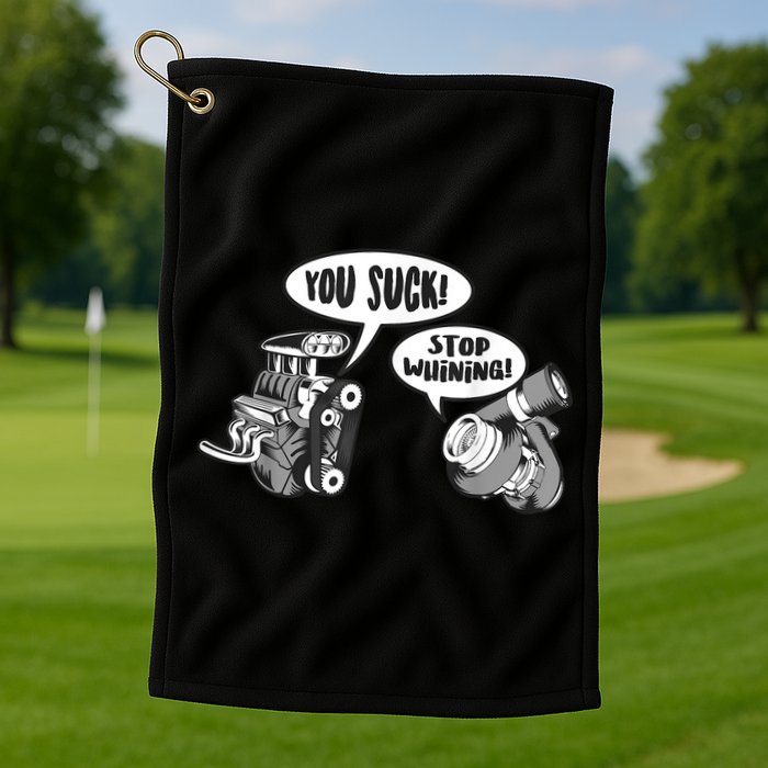 Funny Stop Whining Car Mechanic Precision Turbo For Men Golf Towel