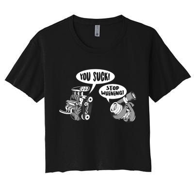 Funny Stop Whining Car Mechanic Precision Turbo For Men Crop Top