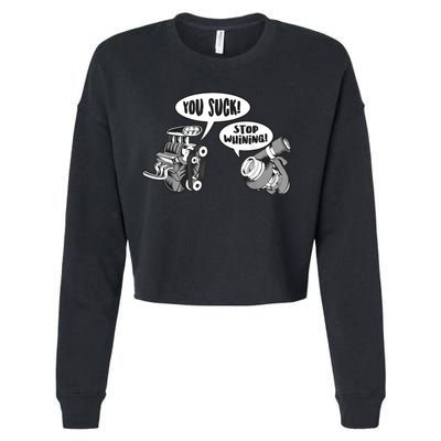 Funny Stop Whining Car Mechanic Precision Turbo For Men Cropped Pullover Crew