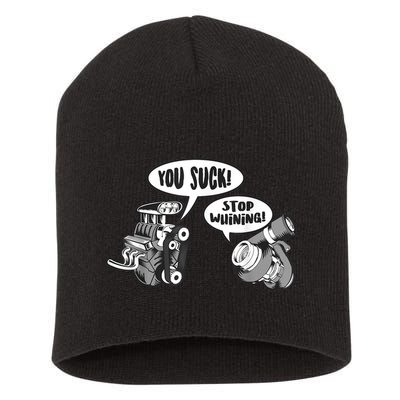 Funny Stop Whining Car Mechanic Precision Turbo For Men Short Acrylic Beanie