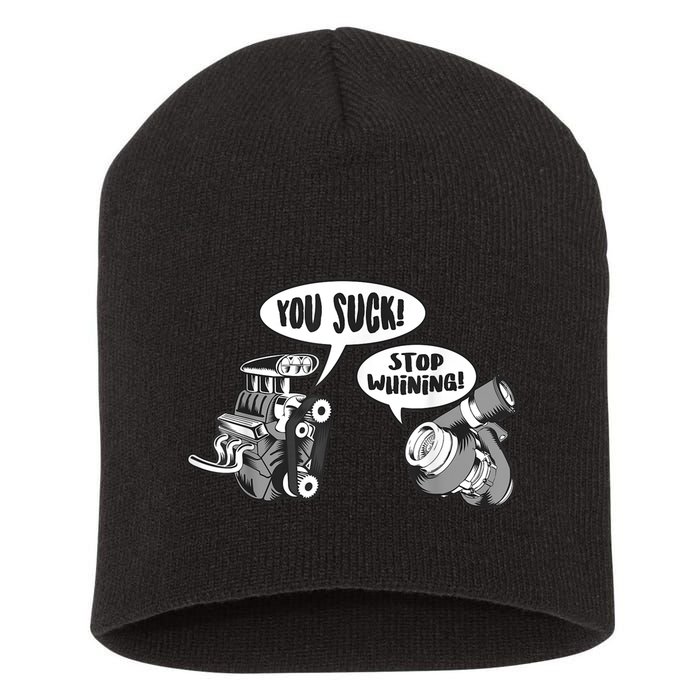 Funny Stop Whining Car Mechanic Precision Turbo For Men Short Acrylic Beanie
