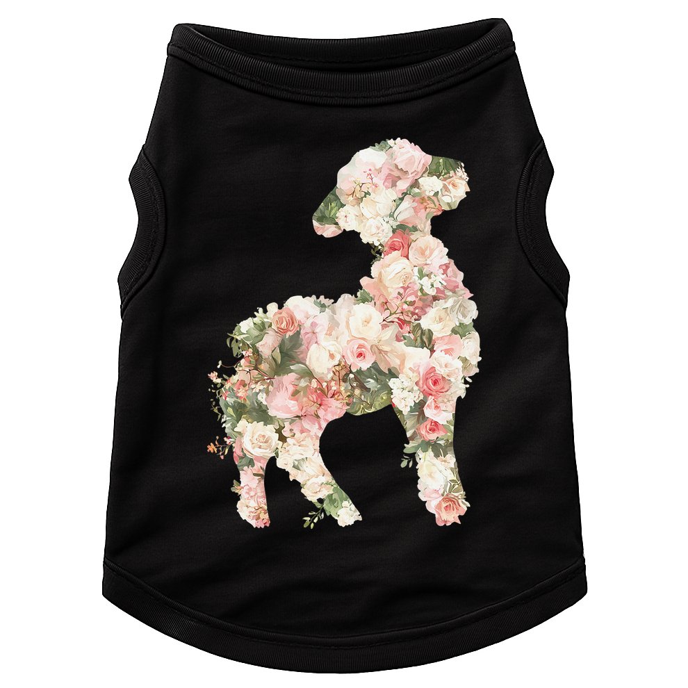 Floral Spring Women Flower Lamb Doggie Tank