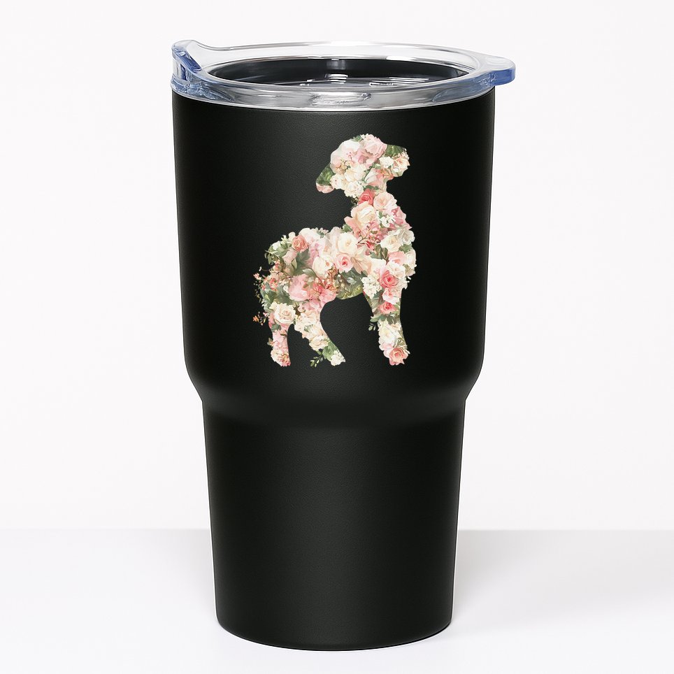 Floral Spring Women Flower Lamb Tumbler