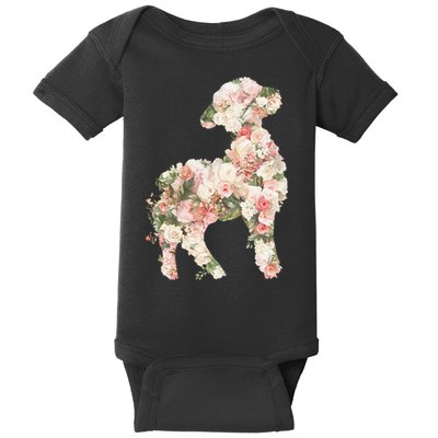 Floral Spring Women Flower Lamb Baby Bodysuit