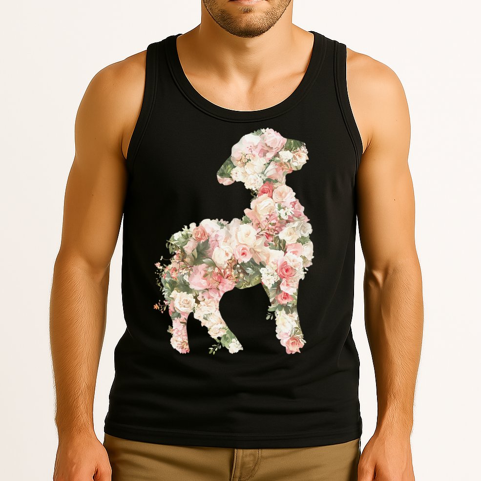Floral Spring Women Flower Lamb Tank Top