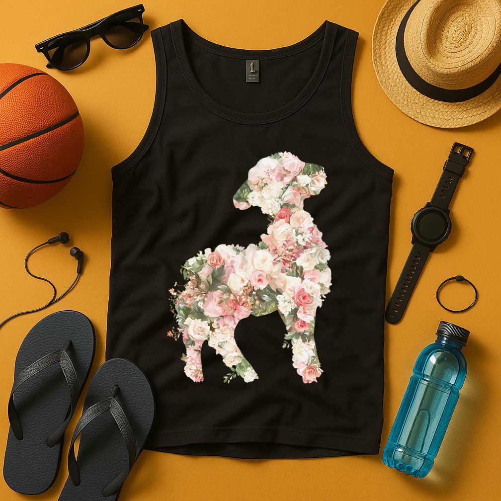 Floral Spring Women Flower Lamb Tank Top