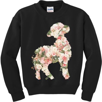 Floral Spring Women Flower Lamb Kids Sweatshirt