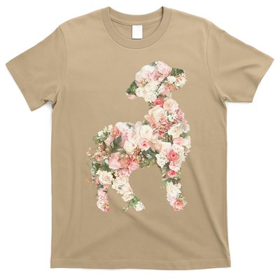 Floral Spring Women Flower Lamb T-Shirt