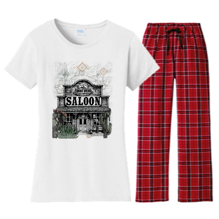 Frontier Spirit Western Saloon Women's Flannel Pajama Set