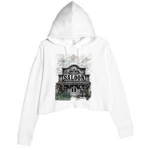 Frontier Spirit Western Saloon Crop Fleece Hoodie