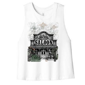 Frontier Spirit Western Saloon Women's Racerback Cropped Tank