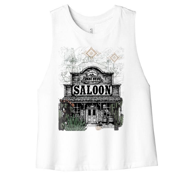 Frontier Spirit Western Saloon Women's Racerback Cropped Tank