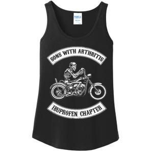 Funny Sons With Arthritis Ibuprofen Chapter Biker Skull Ladies Essential Tank