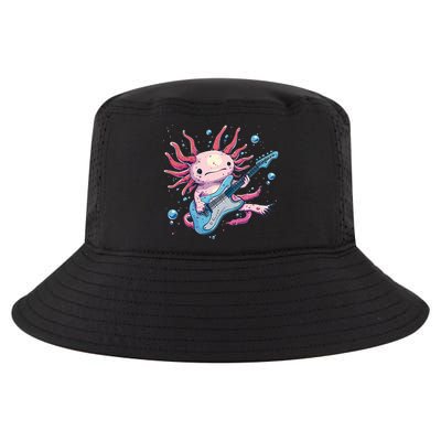 Funny Salamander With Guitar For Axolotl Costume Lovers Cool Comfort Performance Bucket Hat