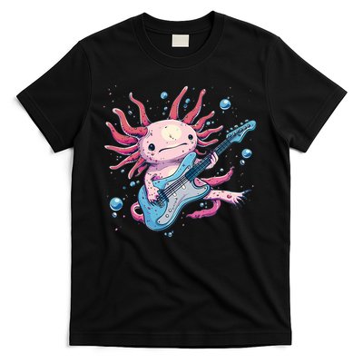 Funny Salamander With Guitar For Axolotl Costume Lovers T-Shirt