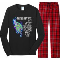 February She Whispered Back I Am The Storm Butterfly Long Sleeve Pajama Set