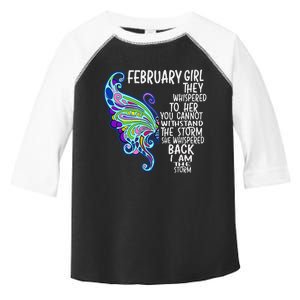 February She Whispered Back I Am The Storm Butterfly Toddler Fine Jersey T-Shirt