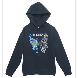 February She Whispered Back I Am The Storm Butterfly Urban Pullover Hoodie