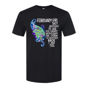 February She Whispered Back I Am The Storm Butterfly Softstyle CVC T-Shirt