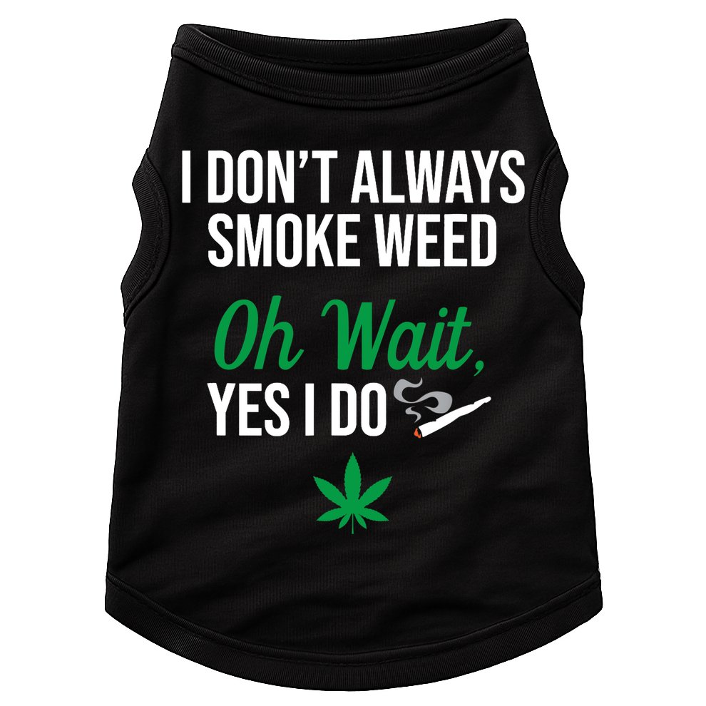 Funny Smoke Weed Marijuana Stoner Doggie Tank