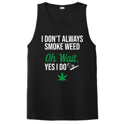 Funny Smoke Weed Marijuana Stoner PosiCharge Competitor Tank