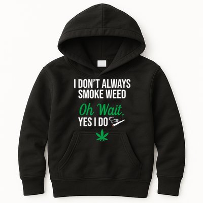 Funny Smoke Weed Marijuana Stoner Kids Hoodie