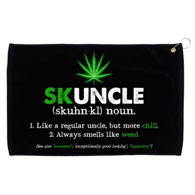 Funny Skuncle Weed Smoker Uncle Marijuana Lover Uncle Gift Grommeted Golf Towel