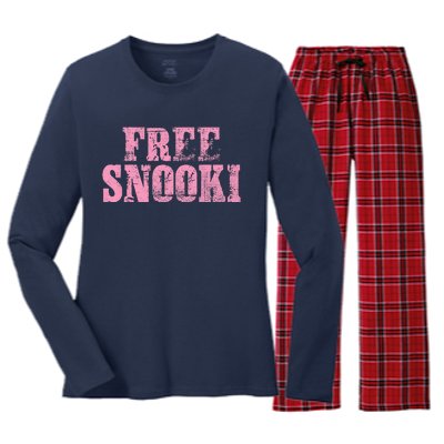 Free Snooki Weathered Women's Long Sleeve Flannel Pajama Set 