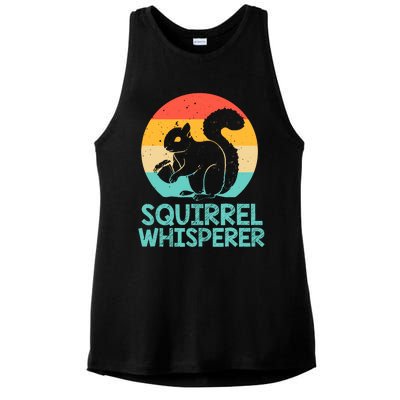 Funny Squirrel Whisperer Art Squirrel Lover Ladies PosiCharge Tri-Blend Wicking Tank