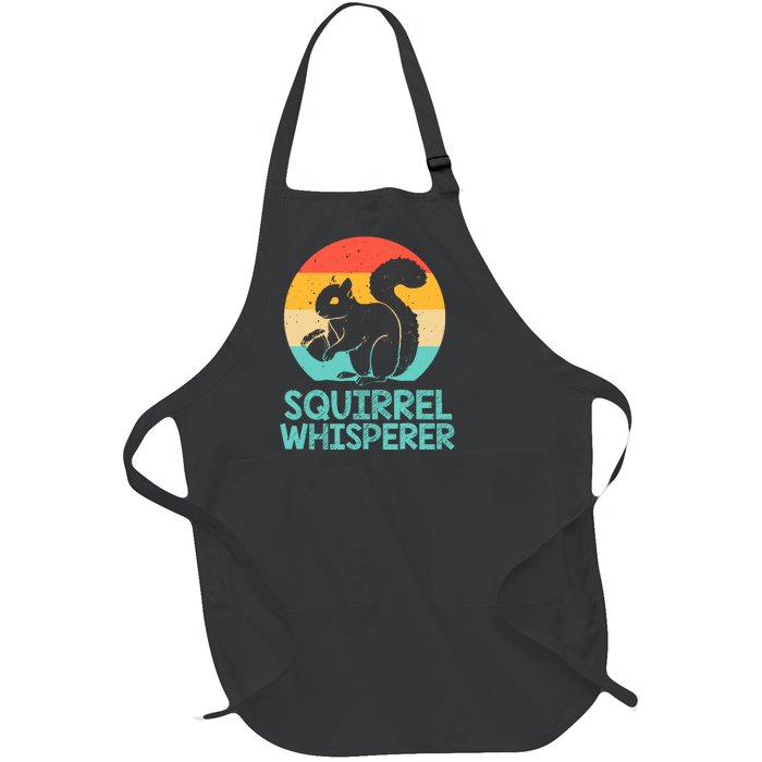 Funny Squirrel Whisperer Art Squirrel Lover Full-Length Apron With Pockets