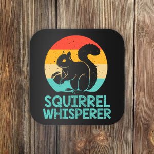 Funny Squirrel Whisperer Art Squirrel Lover Coaster