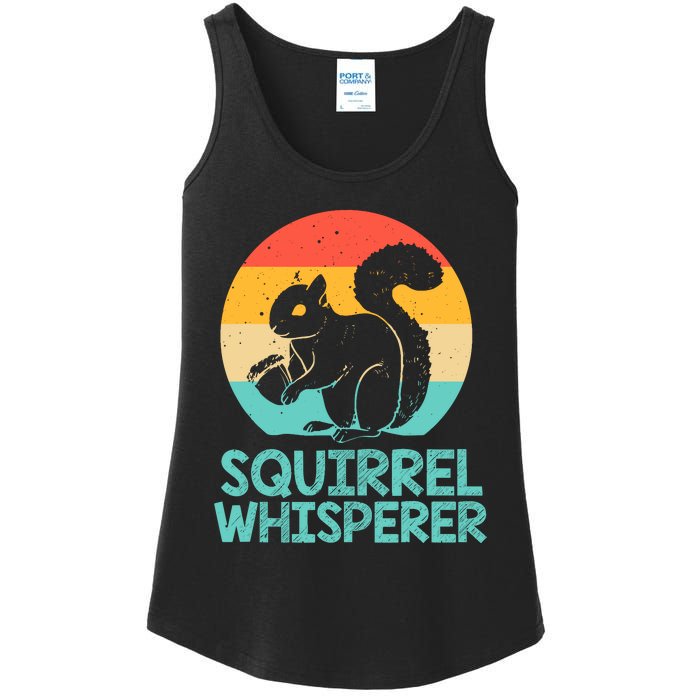 Funny Squirrel Whisperer Art Squirrel Lover Ladies Essential Tank