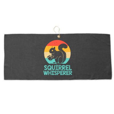 Funny Squirrel Whisperer Art Squirrel Lover Large Microfiber Waffle Golf Towel