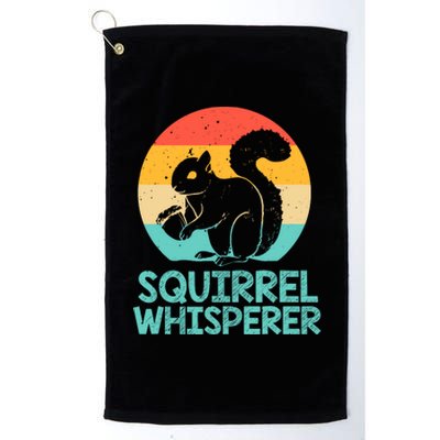 Funny Squirrel Whisperer Art Squirrel Lover Platinum Collection Golf Towel