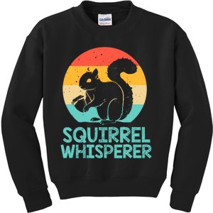 Funny Squirrel Whisperer Art Squirrel Lover Kids Sweatshirt