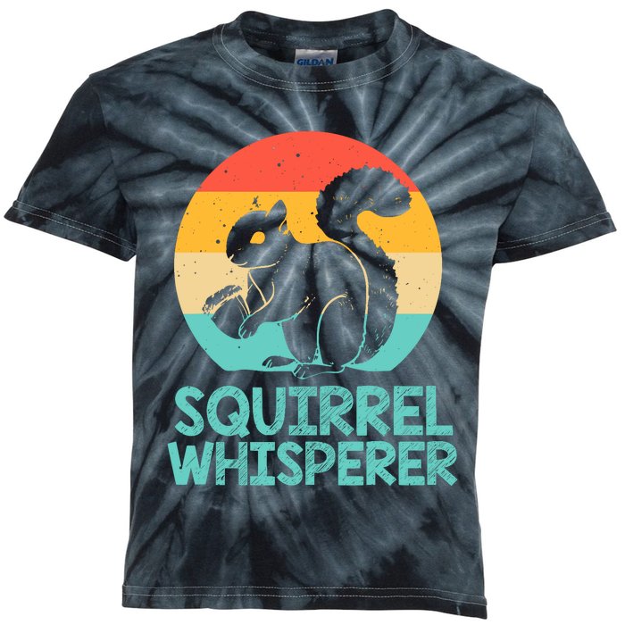 Funny Squirrel Whisperer Art Squirrel Lover Kids Tie-Dye T-Shirt