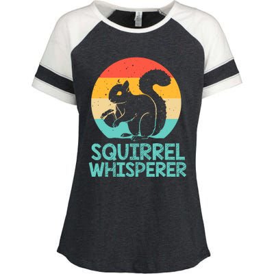 Funny Squirrel Whisperer Art Squirrel Lover Enza Ladies Jersey Colorblock Tee