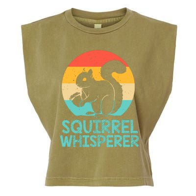 Funny Squirrel Whisperer Art Squirrel Lover Garment-Dyed Women's Muscle Tee