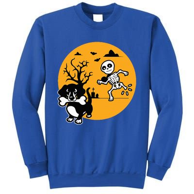 Funny Skeleton Wiener Sausage Dog Halloween Dachshund Sweatshirt