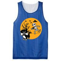 Funny Skeleton Wiener Sausage Dog Halloween Dachshund Mesh Reversible Basketball Jersey Tank