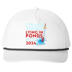 Funny Strange Women Lying In Ponds Distributing Swords 2024 Snapback Five-Panel Rope Hat