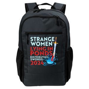 Funny Strange Women Lying In Ponds Distributing Swords 2024 Daily Commute Backpack