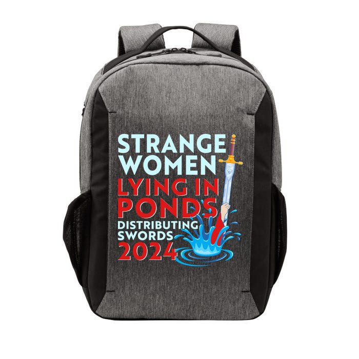Funny Strange Women Lying In Ponds Distributing Swords 2024 Vector Backpack